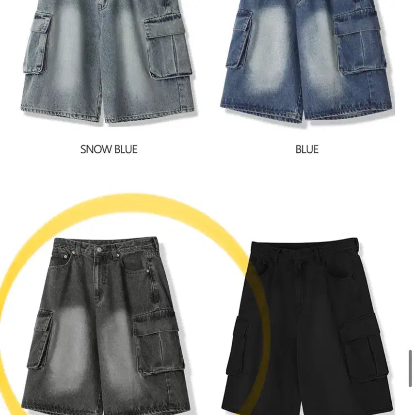 [BUNJANG] Urban Dress Wide Cargo Denim Bermuda Shorts / 새상품) XL 어반드레스 와이드 카고 데님 버뮤다 그레이