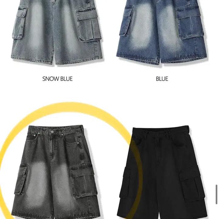 [BUNJANG] Urban Dress Wide Cargo Denim Bermuda Shorts / 새상품) XL 어반드레스 와이드 카고 데님 버뮤다 그레이