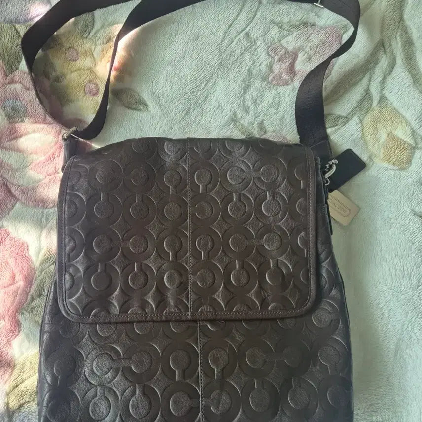 [BUNJANG] Men's Leather Coach Crossbody Bag / 남자 소가죽 코치 가방 (크로스백)