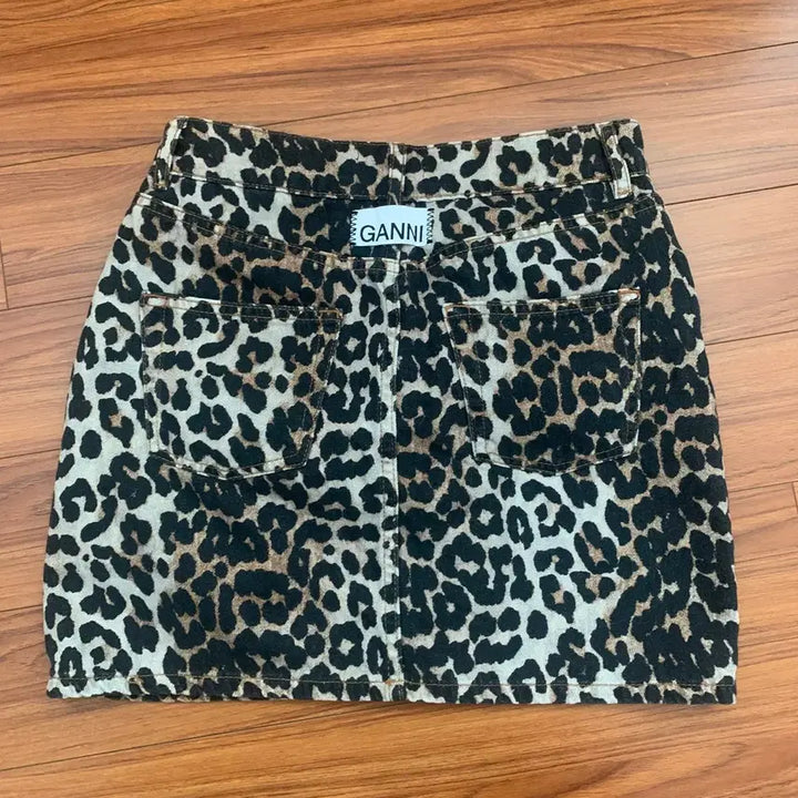 [BUNJANG] Ganni Leopard Mini Skirt / 가니 레오파드 스커트