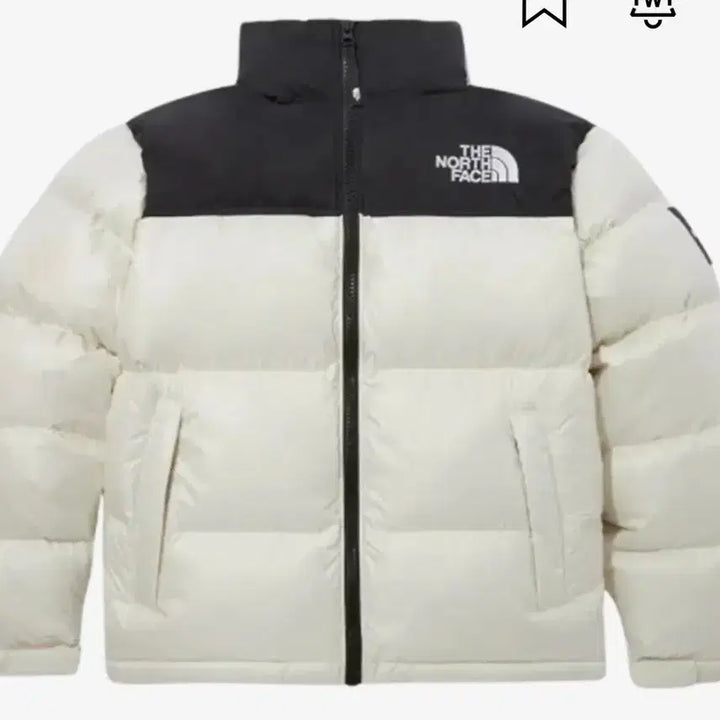 [BUNJANG] Nuptse White Label Beige Cream Jacket / 눕시 화이트라벨 베이지크림 L