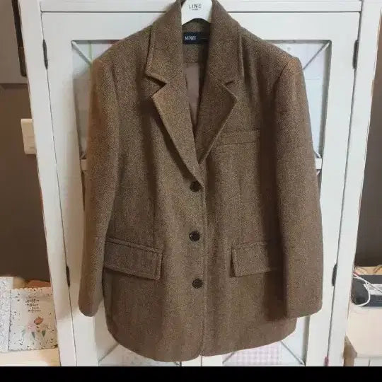[BUNJANG] MIXXO Herringbone Jacket (Size: 55-66) / 미쏘 헤링본자켓/통통55-66