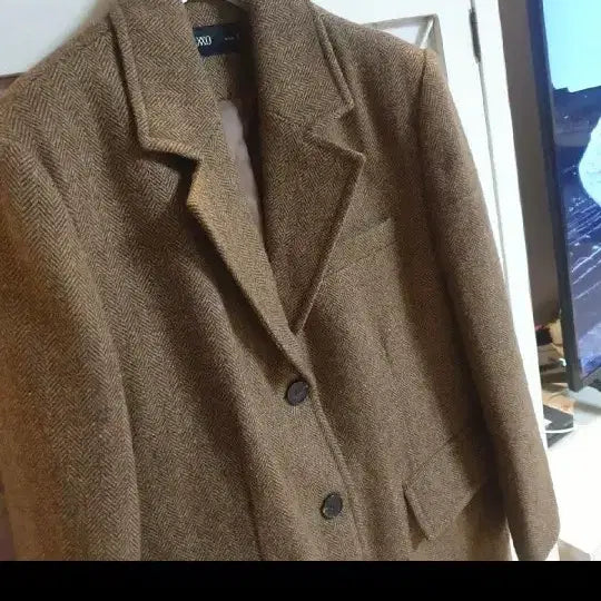 [BUNJANG] MIXXO Herringbone Jacket (Size: 55-66) / 미쏘 헤링본자켓/통통55-66