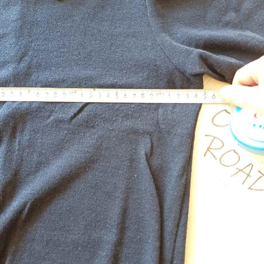 [BUNJANG] Navy Lace Collar Knit T-Shirt / 네이비 티셔츠