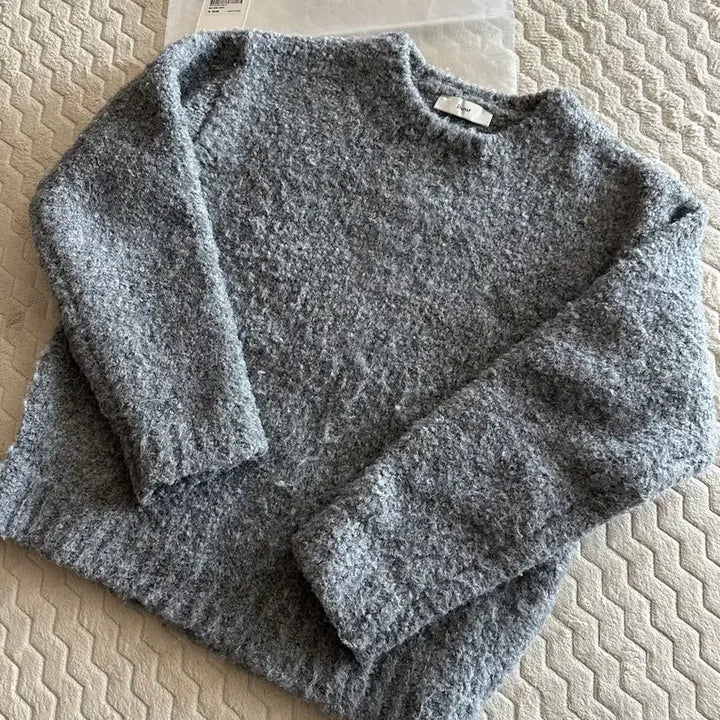 [BUNJANG] Dunst Cloud Boucle Sweater Melange Gray / [M] 던스트 클라우드 부클레 스웨터 멜란지 그레이