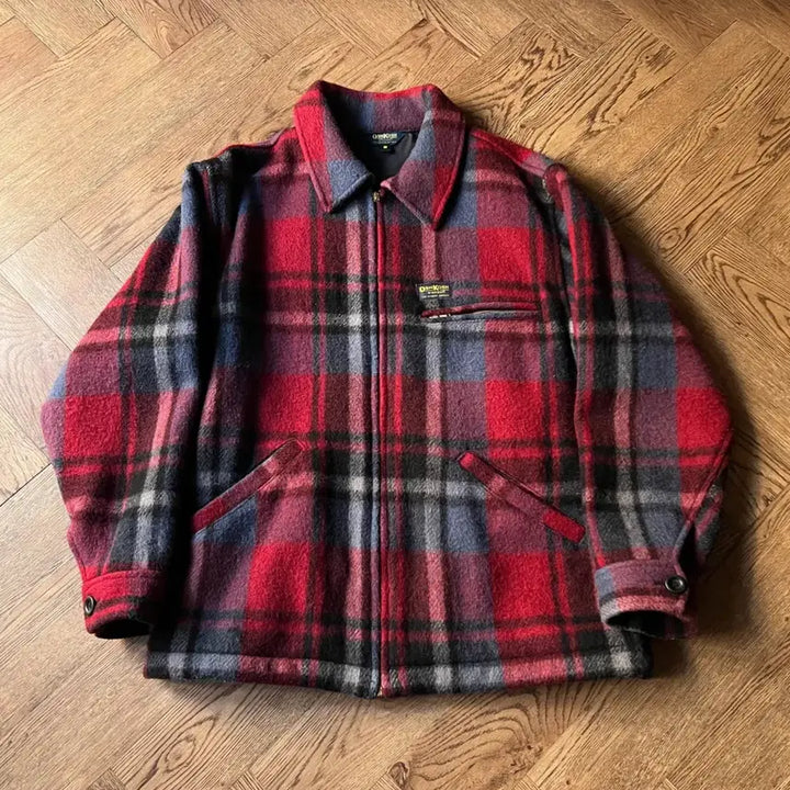 [BUNJANG] OSHKOSH Red Tartan Check Wool Jacket / [M]OSHKOSH 오시코시 레드 타탄체크 울 자켓