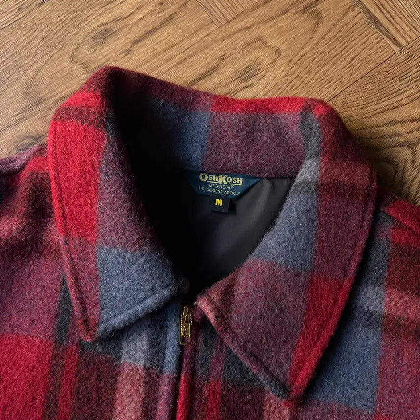 [BUNJANG] OSHKOSH Red Tartan Check Wool Jacket / [M]OSHKOSH 오시코시 레드 타탄체크 울 자켓