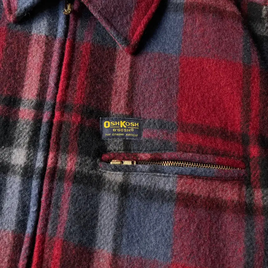 [BUNJANG] OSHKOSH Red Tartan Check Wool Jacket / [M]OSHKOSH 오시코시 레드 타탄체크 울 자켓