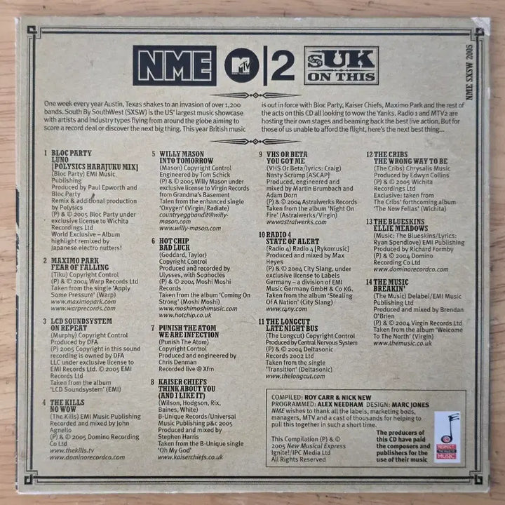 [BUNJANG] NME Compilation CD Album / CD 음반 NME Compilation 영국반