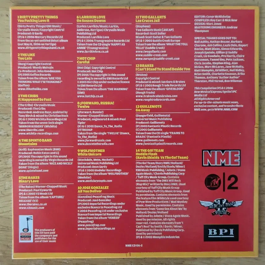 [BUNJANG] NME Compilation CD Album / CD 음반 NME Compilation 영국반