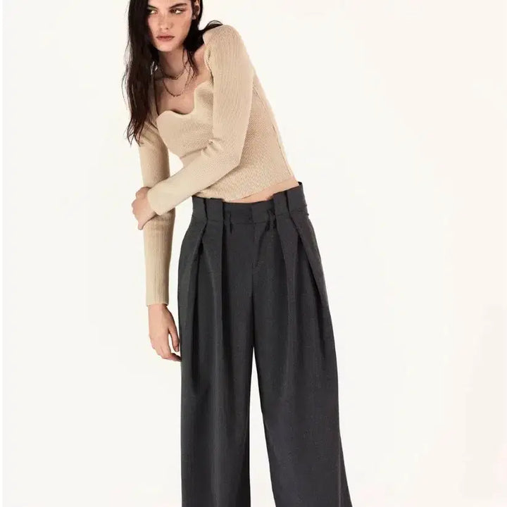 [BUNJANG] Zara Heart Neck Top S / 자라 하트넥 탑 S