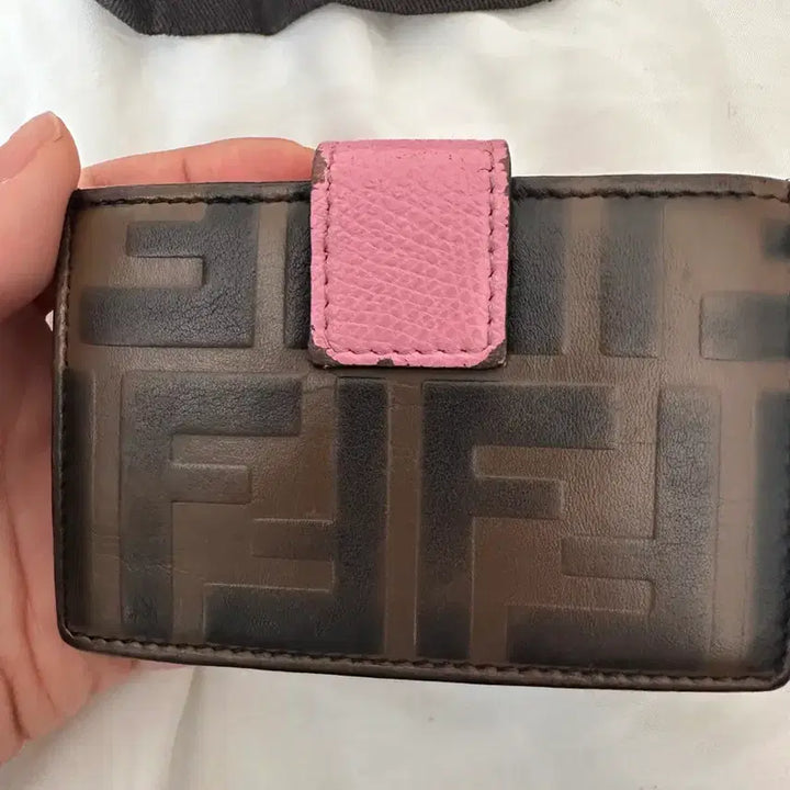 [BUNJANG] Fendi Accordion Card Wallet - Pink / 펜디 아코디언 카드지갑 핑크