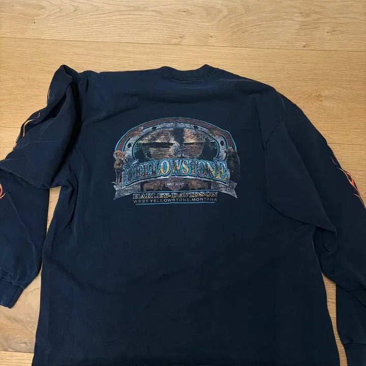 [BUNJANG] Harley Davidson 90s Flame Long Sleeve / 할리 데이비슨 90s 플레임 롱슬리브 1998 빈티지