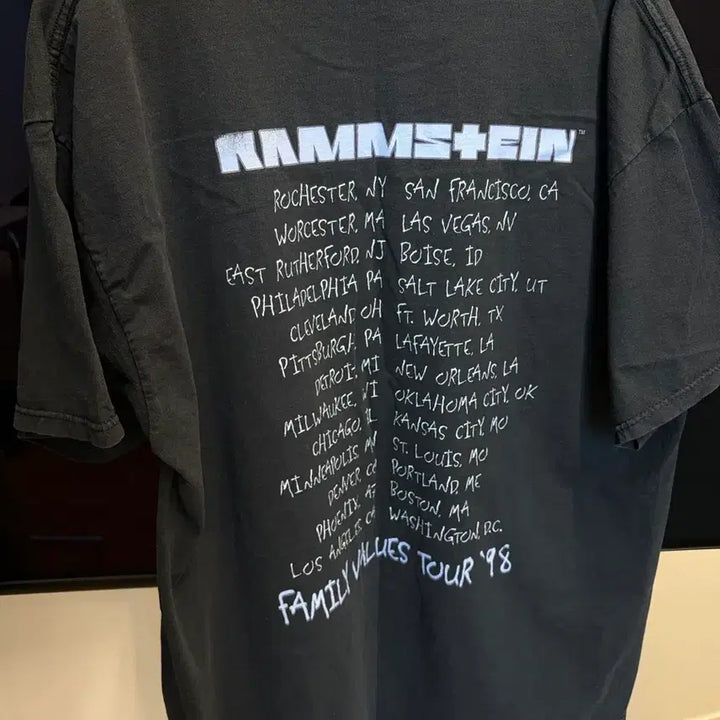 [BUNJANG] Rammstein 1998 Tour Vintage T-shirt / 람슈타인 Rammstein 1998 투어 빈티지 티셔츠 90s