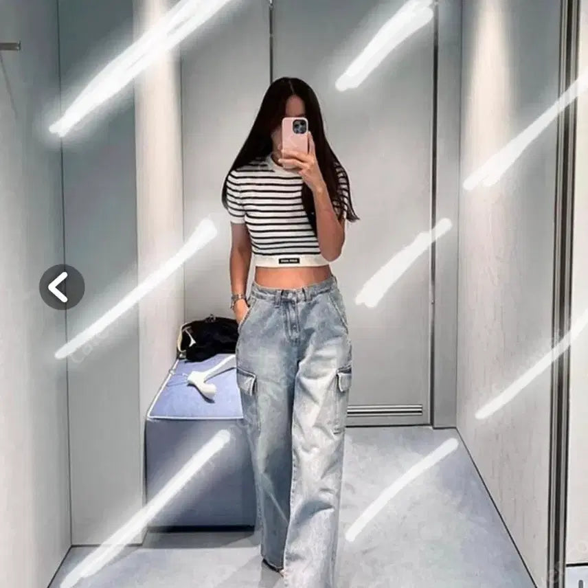 [BUNJANG] M.W.L Your Closet Cargo Denim Pants / (착샷) M.W.L 유어클로젯 카고 데님 청바지 s