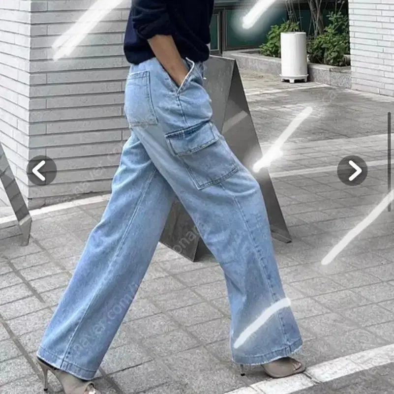 [BUNJANG] M.W.L Your Closet Cargo Denim Pants / (착샷) M.W.L 유어클로젯 카고 데님 청바지 s
