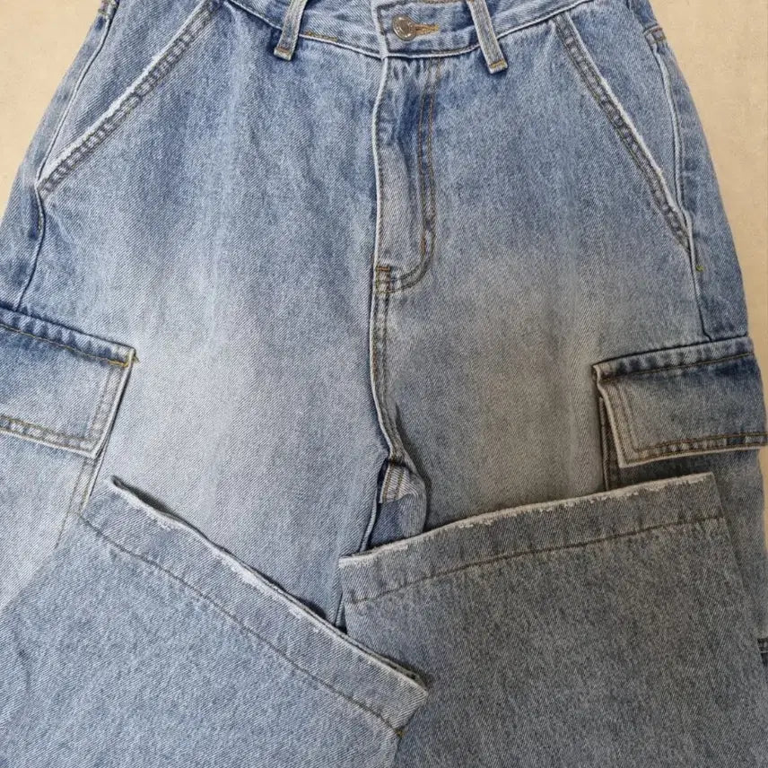 [BUNJANG] M.W.L Your Closet Cargo Denim Pants / (착샷) M.W.L 유어클로젯 카고 데님 청바지 s