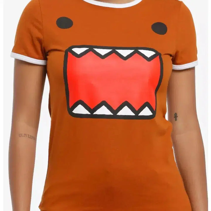 [BUNJANG] Character Brown T-shirt / 도모 캐릭터 반팔 티셔츠 브라운