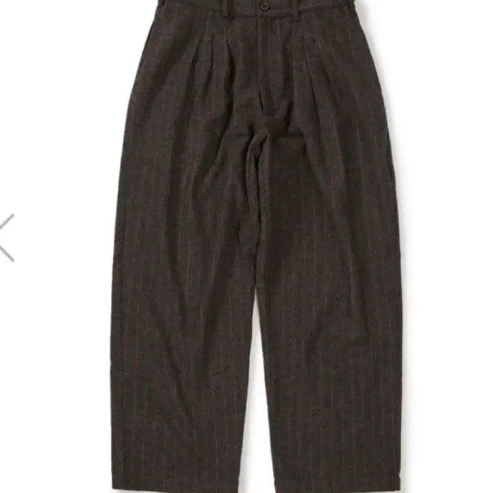 [BUNJANG] Karactor Herringbone Pleated Pants Brown / [00] karactor 카락터 울 헤링본 플리츠 팬츠 브라운