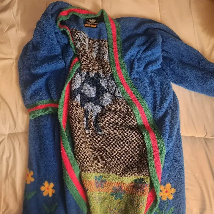 [BUNJANG] Wiggle Wiggle Robe Set / 위글위글 샤워가운 + 라운지 로브 세트