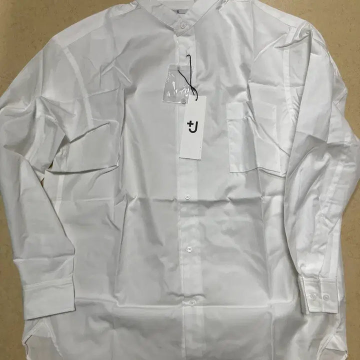 [BUNJANG] Uniqlo +J Supima Cotton Stand Collar Shirt / 유니클로 질샌더 +j 수피마코튼 스탠드카라 셔츠 화이트(L새상품)
