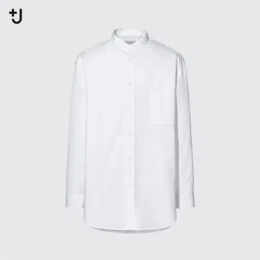 [BUNJANG] Uniqlo +J Supima Cotton Stand Collar Shirt / 유니클로 질샌더 +j 수피마코튼 스탠드카라 셔츠 화이트(L새상품)