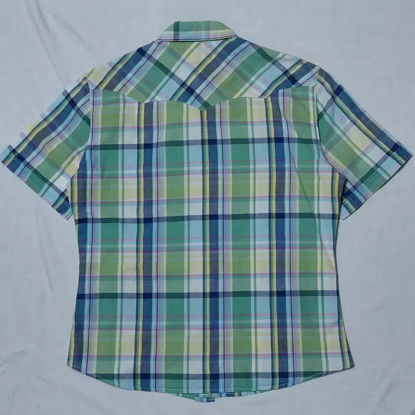 [BUNJANG] Wrangler Linen Blend Check Western Shirt / [L] 랭글러(Wrangler) 린넨 혼방 체크 웨스턴 셔츠