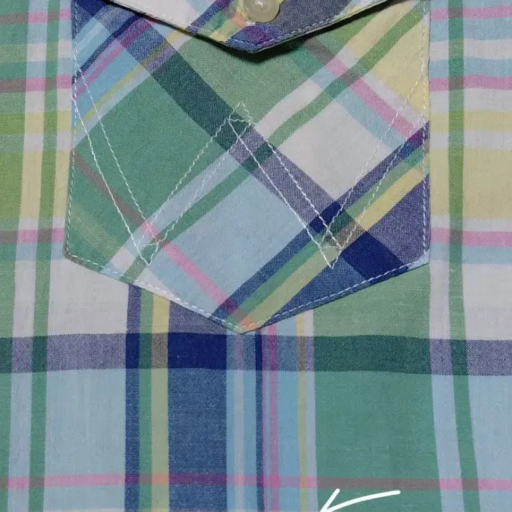 [BUNJANG] Wrangler Linen Blend Check Western Shirt / [L] 랭글러(Wrangler) 린넨 혼방 체크 웨스턴 셔츠