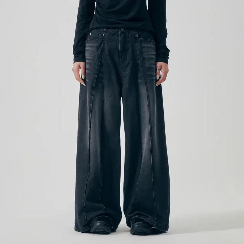 [BUNJANG] trimingbird Structured Pin-Tuck Denim Pants / 트리밍버드 structured pin-tuck denim pants 1