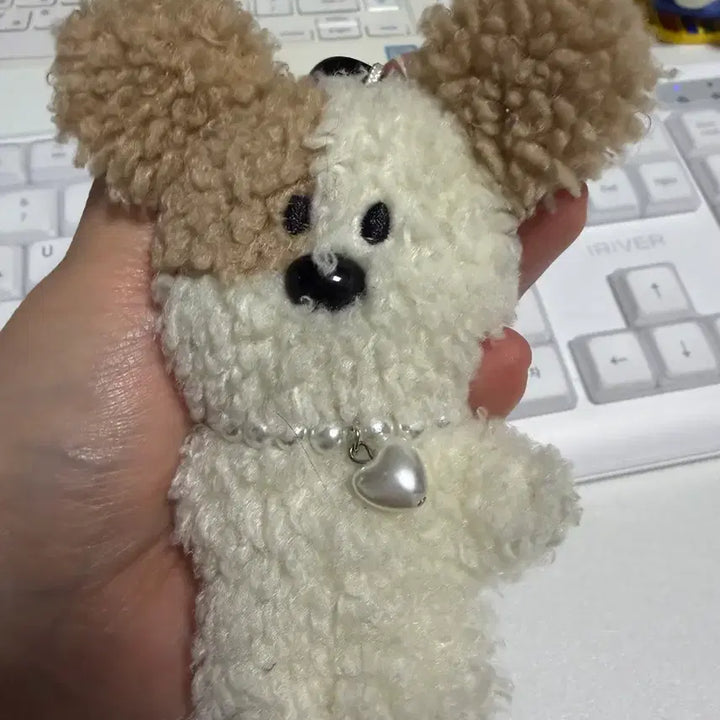 [BUNJANG] Dog Plushie Carabiner Keyring / 강아지 인형 카라비너 키링