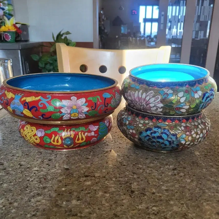 [BUNJANG] Enamel Craft Decorative Bowls Set / 칠보 공예 화려한 문양 장식 볼 3개