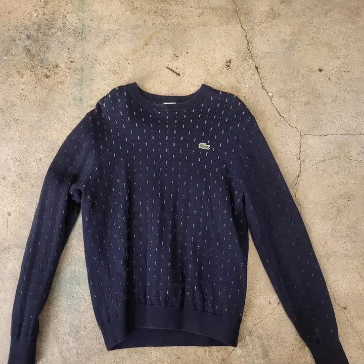 [BUNJANG] Lacoste Navy Knit Sweater / 라코스테 네이비 니트 스웨터