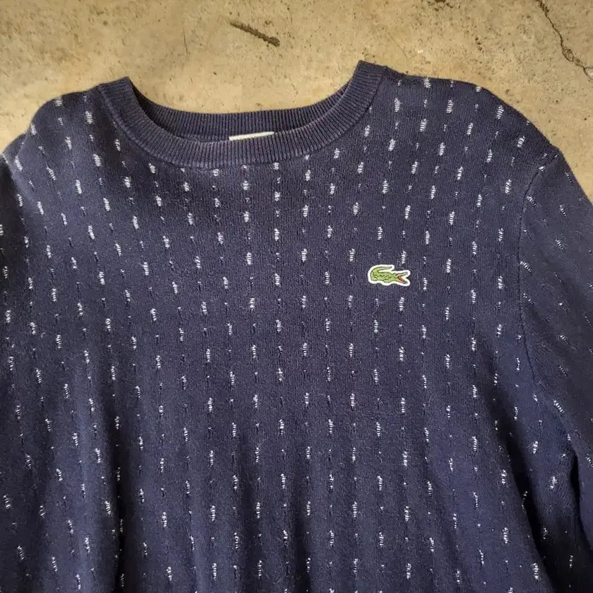 [BUNJANG] Lacoste Navy Knit Sweater / 라코스테 네이비 니트 스웨터