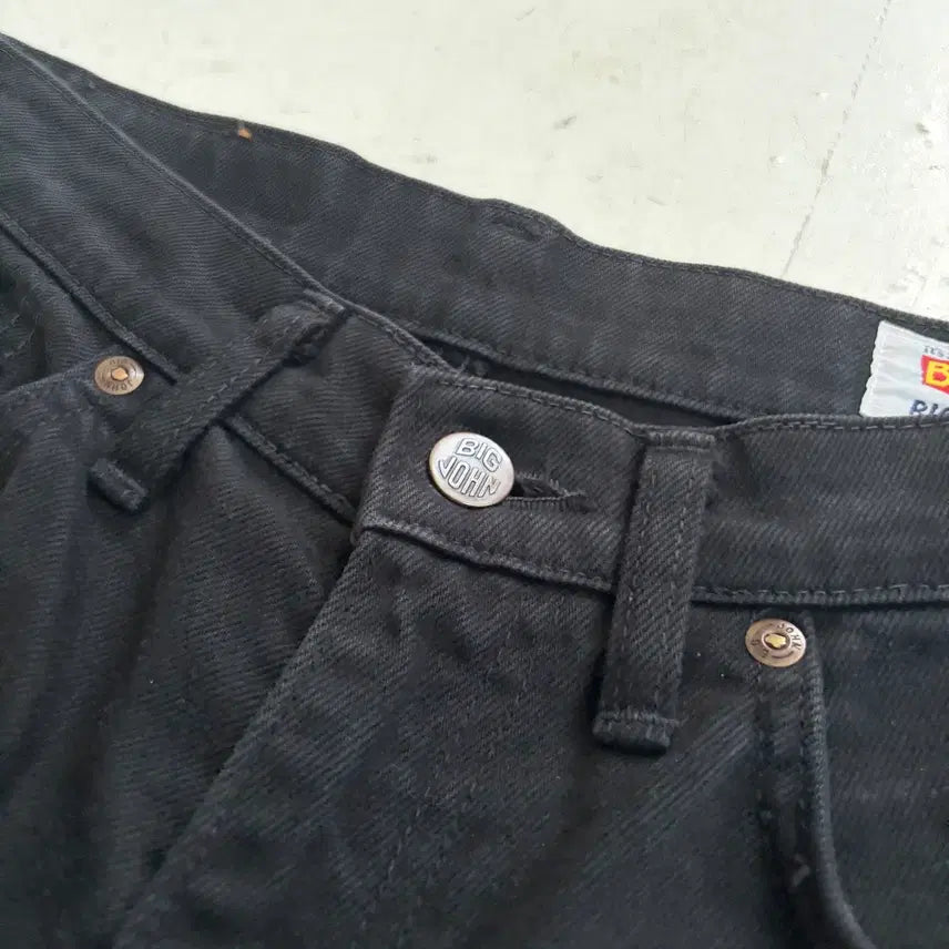 [SOLD OUT] BIG JOHN 빅존 빈티지 부츠컷 블랙 코튼팬츠 29