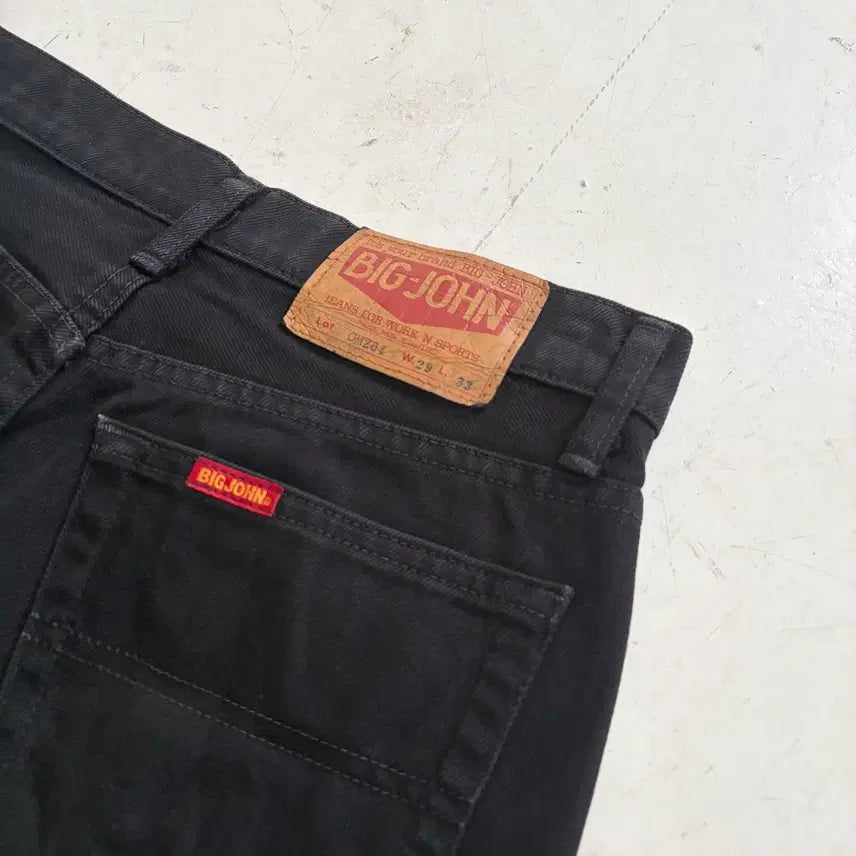 [SOLD OUT] BIG JOHN 빅존 빈티지 부츠컷 블랙 코튼팬츠 29