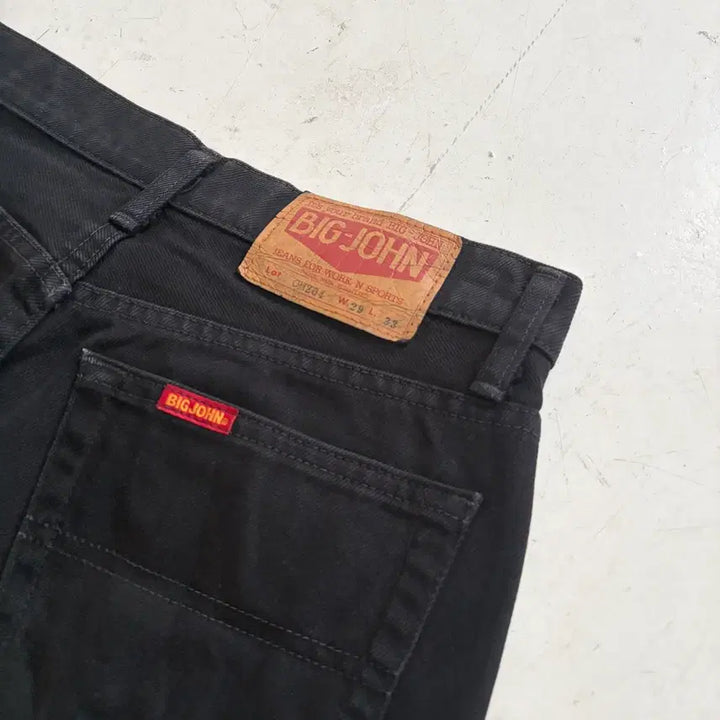 [SOLD OUT] BIG JOHN 빅존 빈티지 부츠컷 블랙 코튼팬츠 29