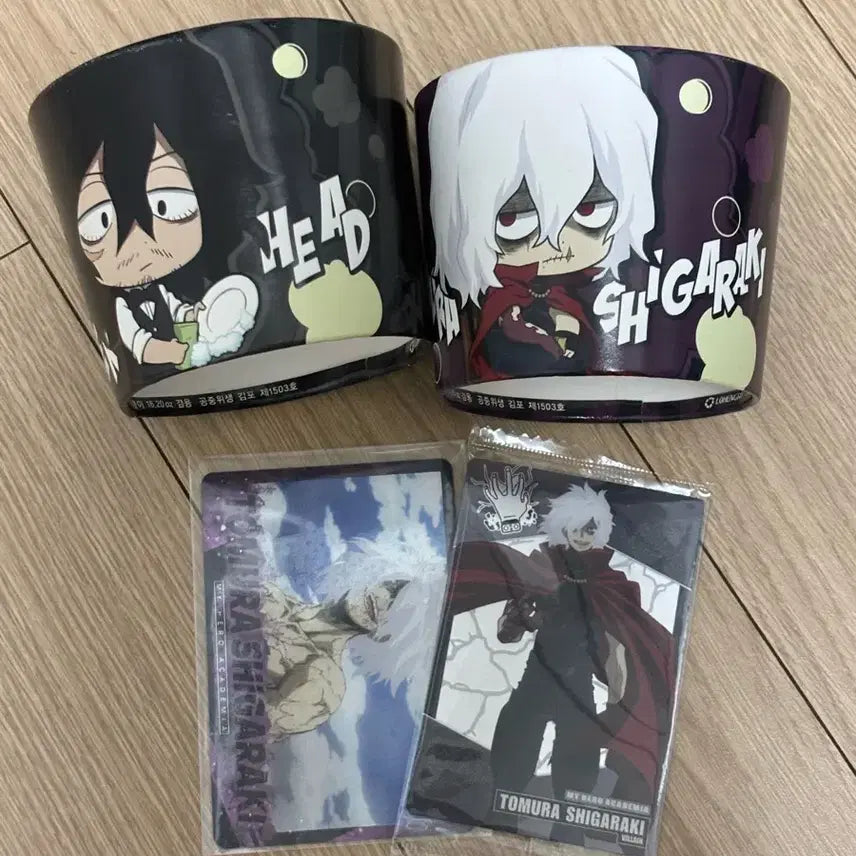 [BUNJANG] My Hero Academia Aizawa Shigaraki Card &amp; Cup Holder Bundle / 나의 히어로 아카데미아 컵홀더 아이자와 시가라키 카드 일괄