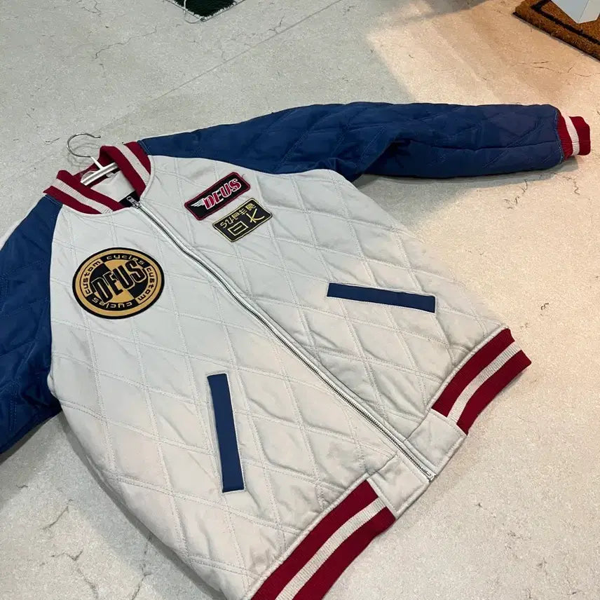 [BUNJANG] Deus Motorcycle Quilted Blouson Jacket / 데우스 모터사이클 퀼팅 블루종 자켓