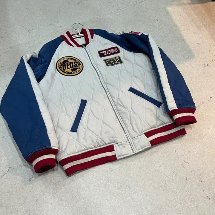 [BUNJANG] Deus Motorcycle Quilted Blouson Jacket / 데우스 모터사이클 퀼팅 블루종 자켓