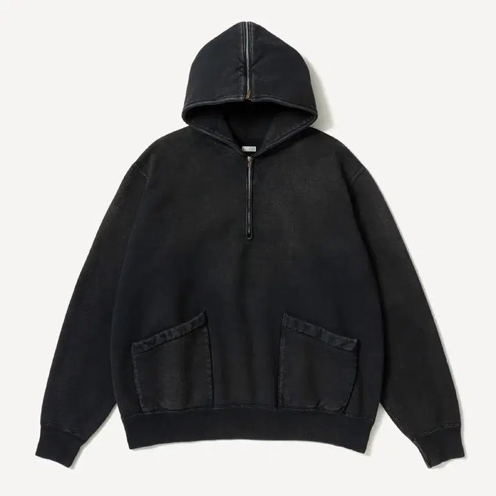 [BUNJANG] A.Presse Vintage Sailor Half Zip Sweatshirt / [3] 아프레쎄 26SS 빈티지 세일러 후드 하프 집 스웨트셔츠 블랙