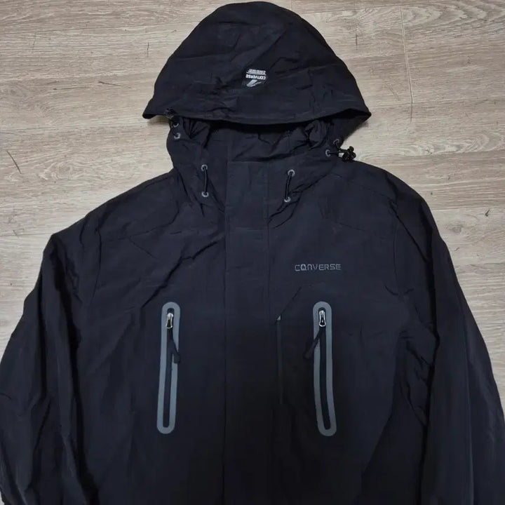 [BUNJANG] Converse All Star Logo Windbreaker Hooded Jacket / 컨버스 올스타 로고 바람막이 후드자켓 S(90)