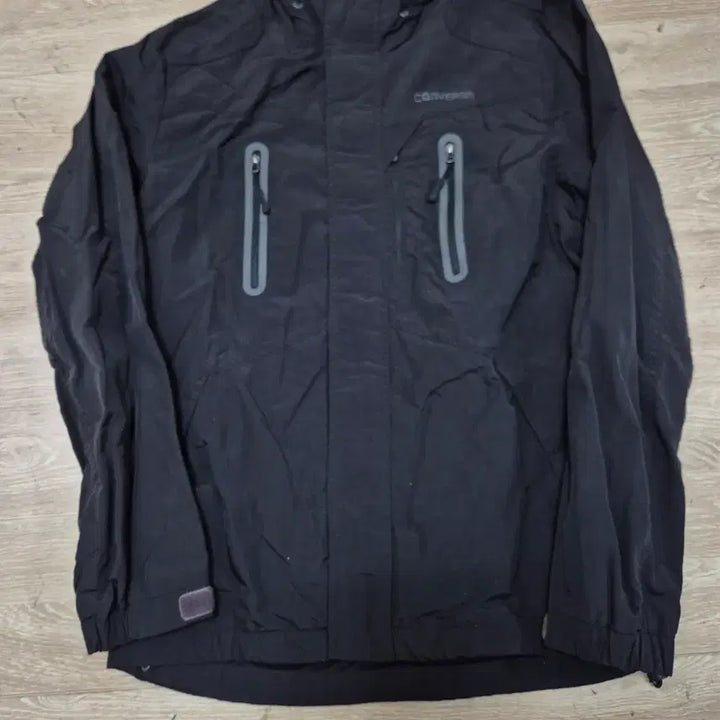 [BUNJANG] Converse All Star Logo Windbreaker Hooded Jacket / 컨버스 올스타 로고 바람막이 후드자켓 S(90)