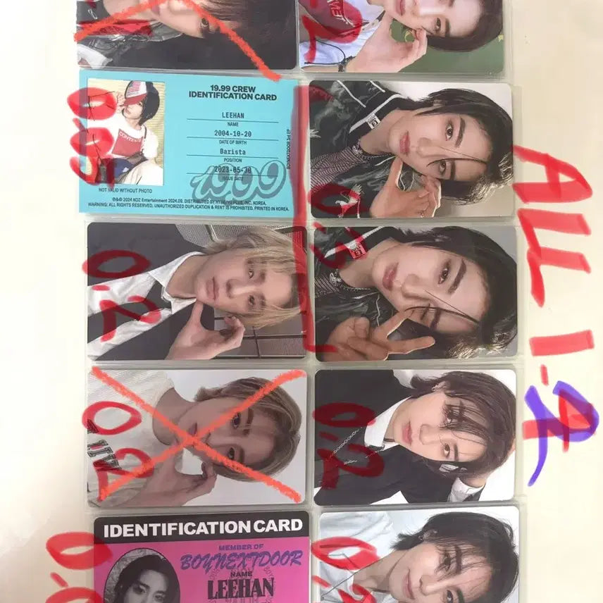 [BUNJANG] BOYNEXTDOOR Leehan Photocard Bundle Set / 보이넥스트도어 보넥도 이한 포카 일괄 처분