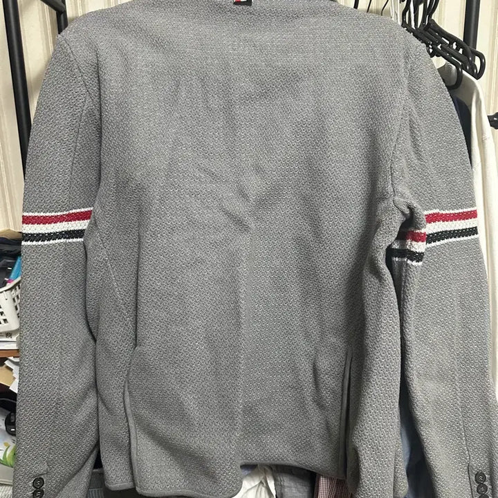 [BUNJANG] Thom Browne Men's Cotton Jacket (Size 4) / 톰브라운 남성 면 자켓 사이즈 4 풀셋 택 단추 비닐 보유