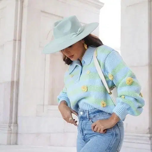 [BUNJANG] ZARA Floral Knit Top / (자라) 택채새옷. ZARA 입체 플라워 니트