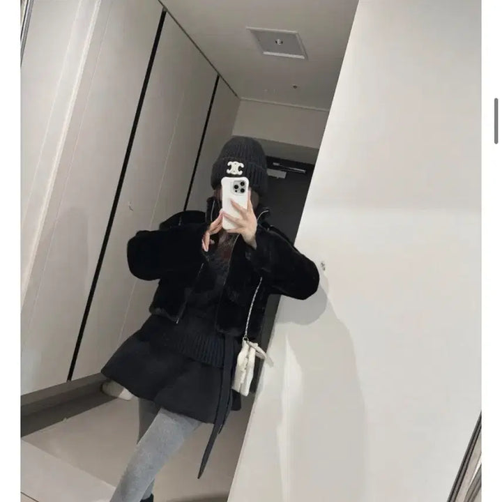 [BUNJANG] Black Fur Jacket / 수입의류 블랙 퍼 자켓