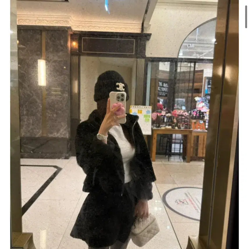 [BUNJANG] Black Fur Jacket / 수입의류 블랙 퍼 자켓