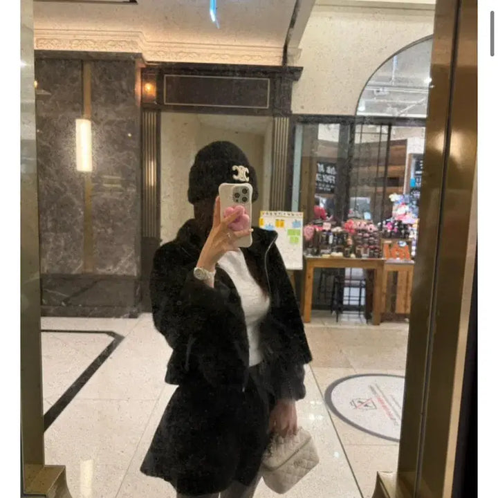 [BUNJANG] Black Fur Jacket / 수입의류 블랙 퍼 자켓