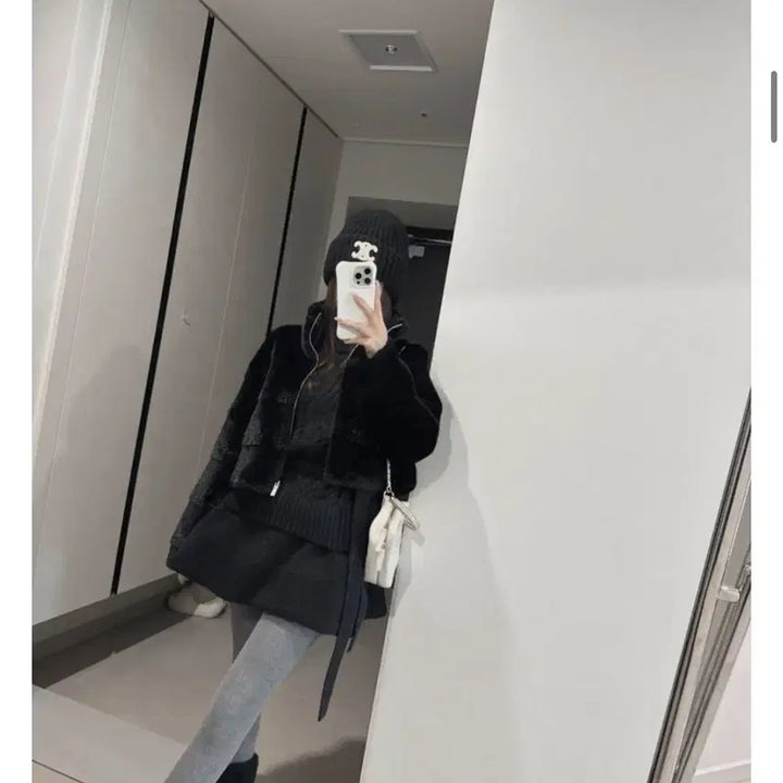 [BUNJANG] Black Fur Jacket / 수입의류 블랙 퍼 자켓