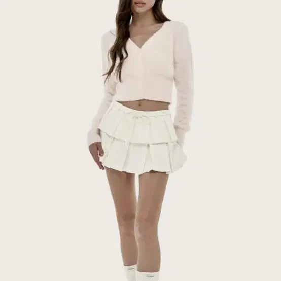 [BUNJANG] Cliche Angora Cardigan / 클리시어 앙고라 가디건 / Cotton candy V-neck cardi